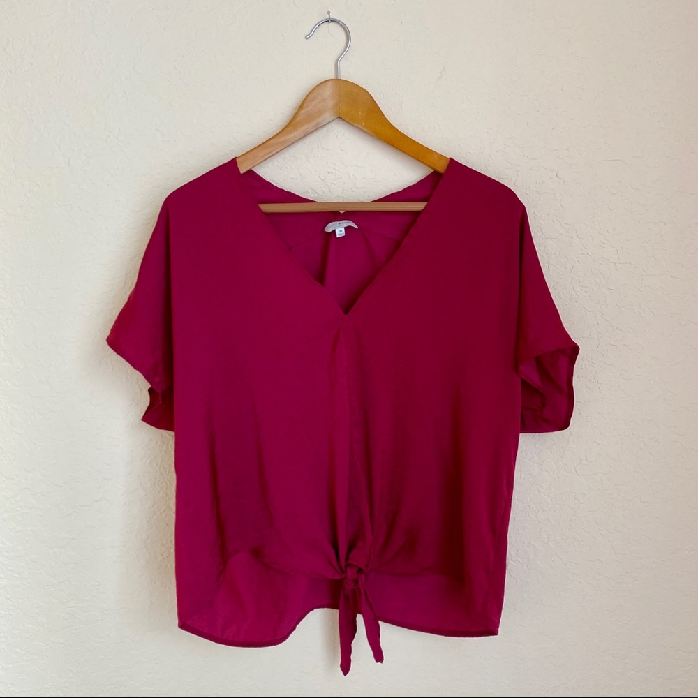 LUCKY BRAND Tie Front Blouse